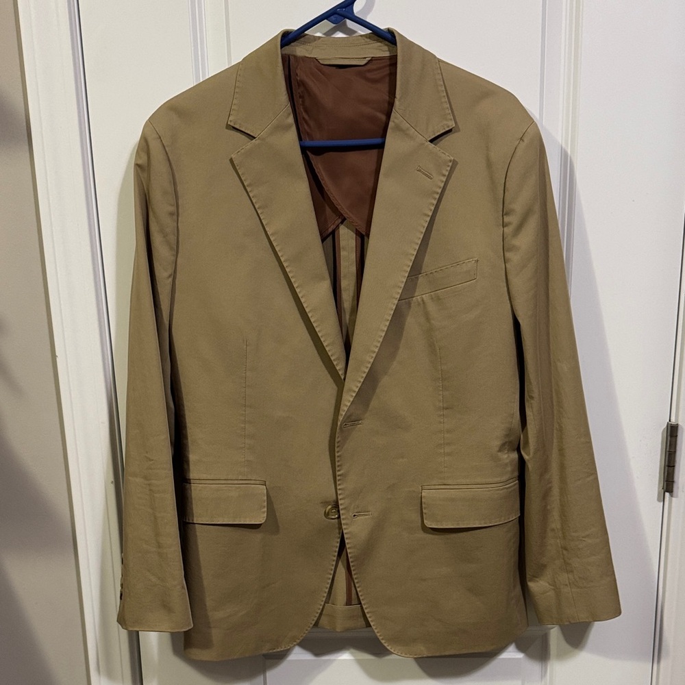 Bonobos Slim Khaki Stretch Cotton Suit